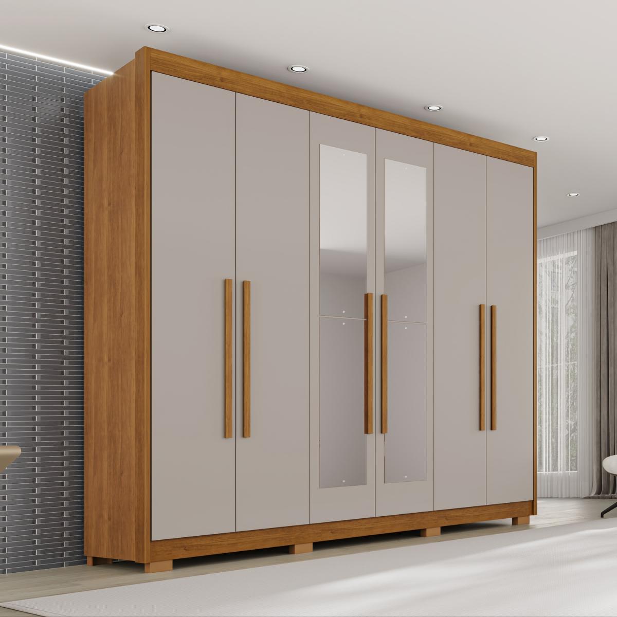 Guarda-Roupa Elegance Plus 6 Portas com Espelho