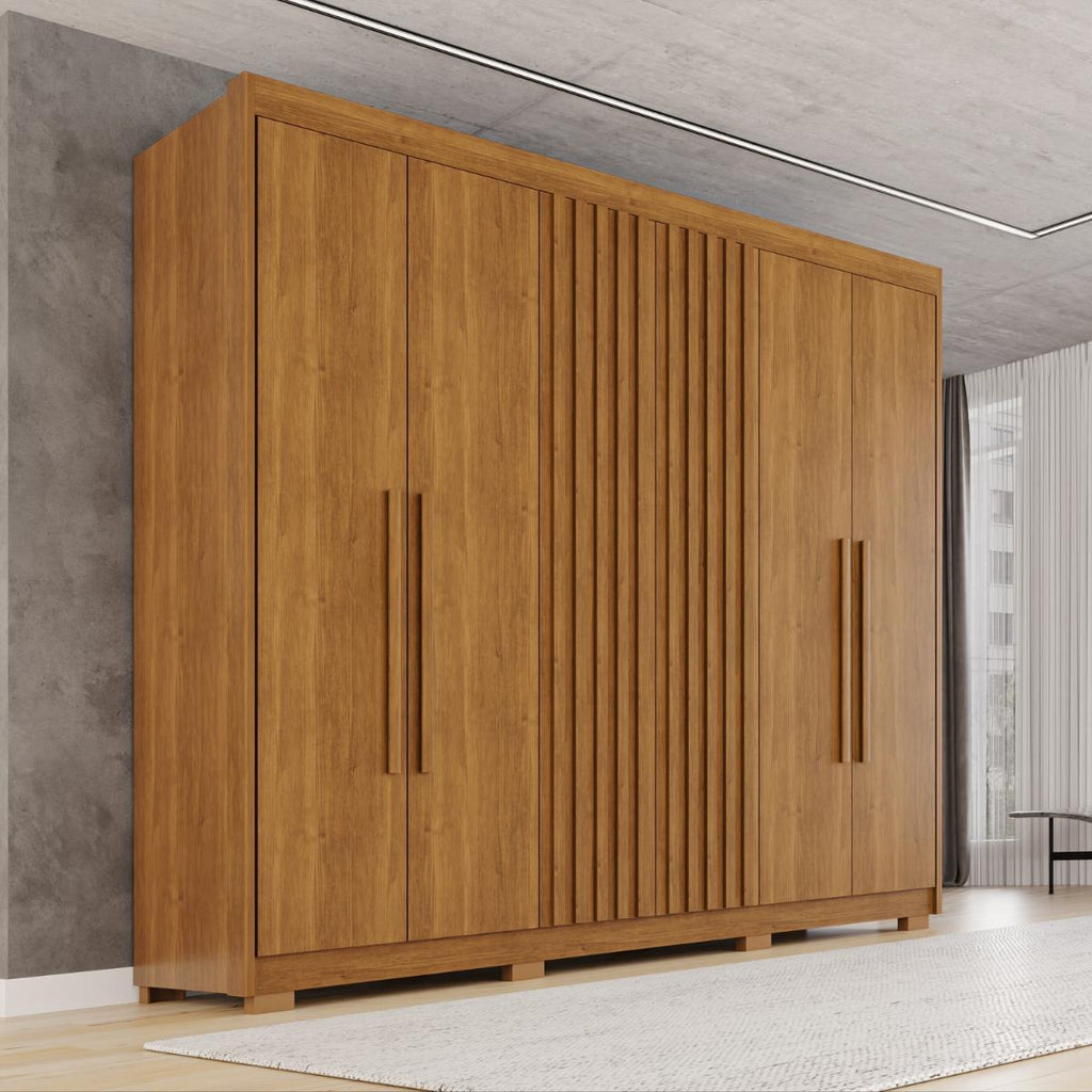 Guarda-Roupa  Diamante Ripado 6 Portas 6 Gavetas
