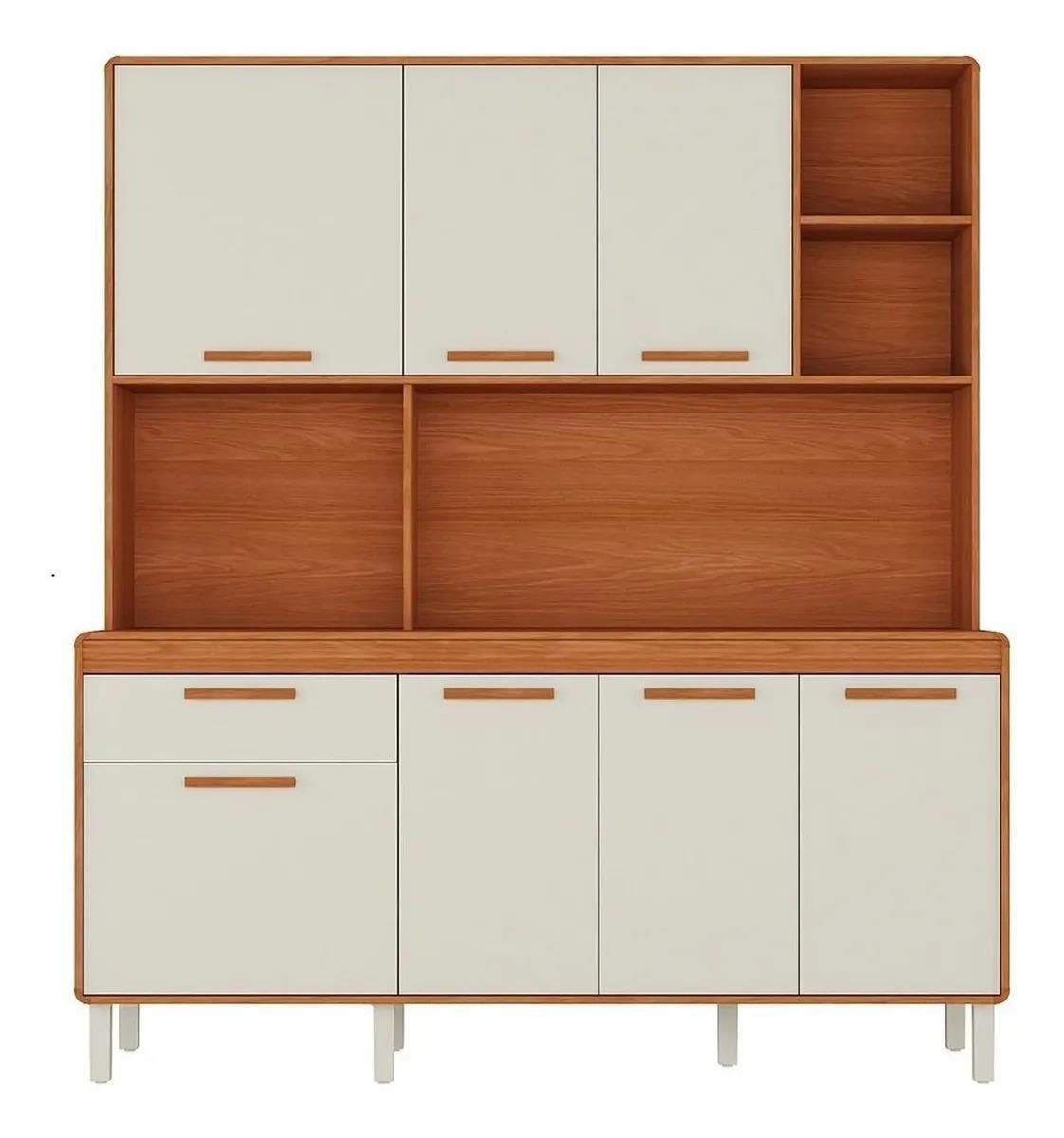 Cozinha Compacta 5 Portas 1 Gaveta 180cm Com Nicho Dunas - Itatiaia