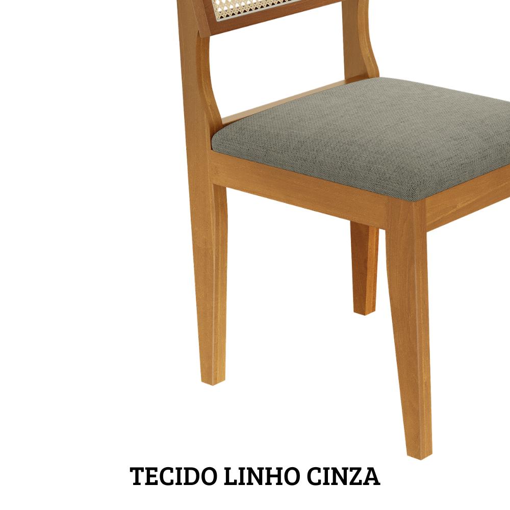 Mesa de Jantar Lyz 160x80 MDF e  6  Cadeiras Turmalina