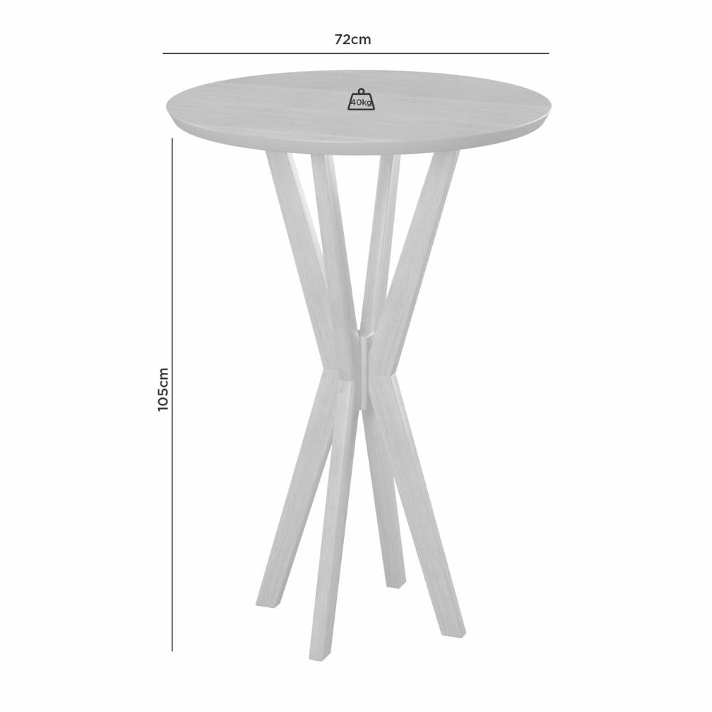 Conjunto Mesa Bistrô Jade com 4 Banquetas Rubi – Madeira Maciça