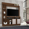 Estante Marbella 187cm Painel para TV até 49" com Porta Ripada e Nichos