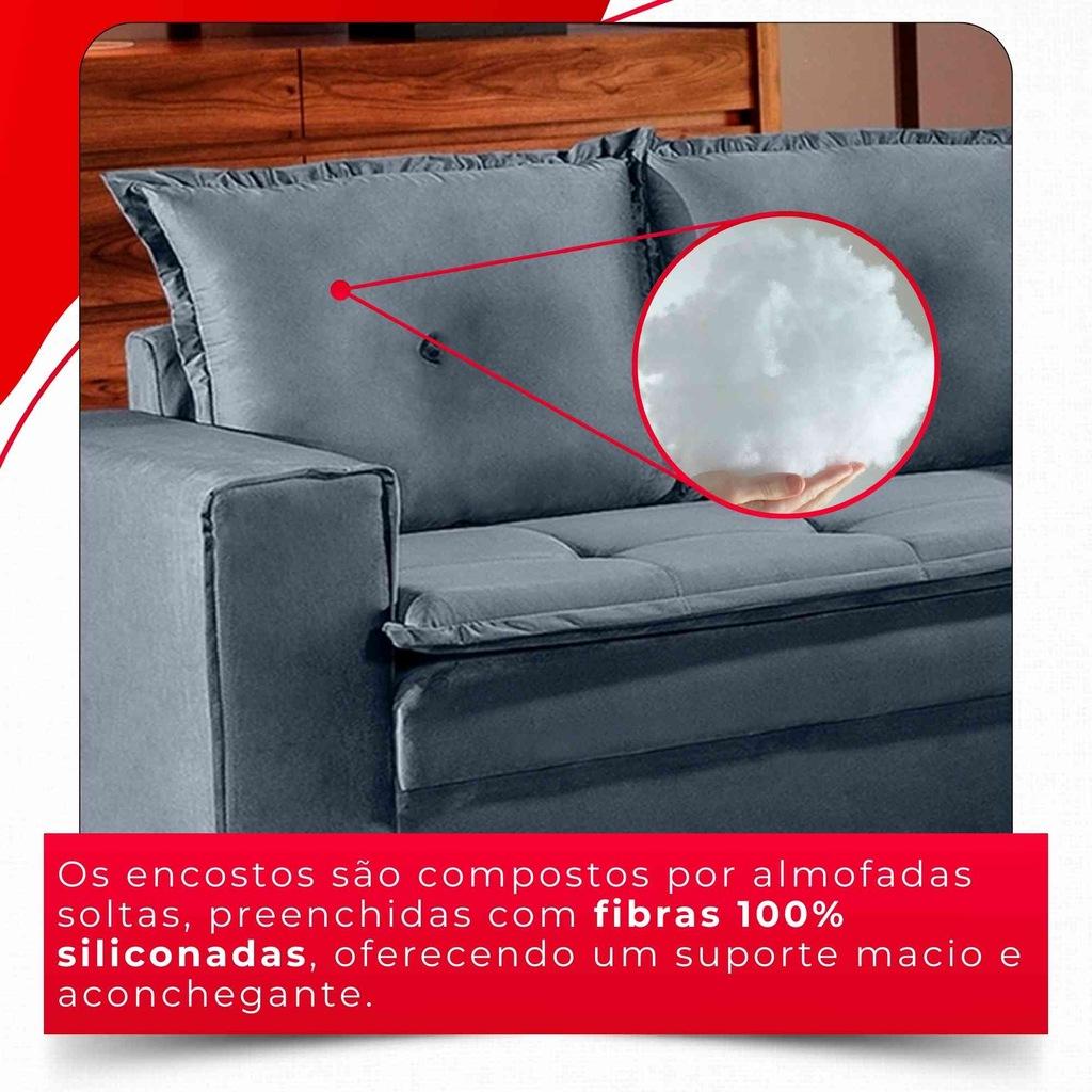 Conjunto de Sofás Unique 2 + 3 Lugares | Revestimento Suede | 1,60m e 2,10m