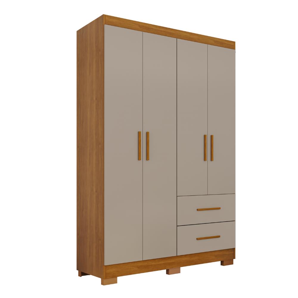 Guarda-Roupa Catar Premium 4 Portas 2 Gavetas