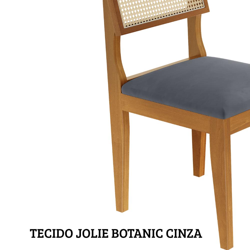 Mesa de Jantar Lyz 160x80 MDF e  6  Cadeiras Turmalina