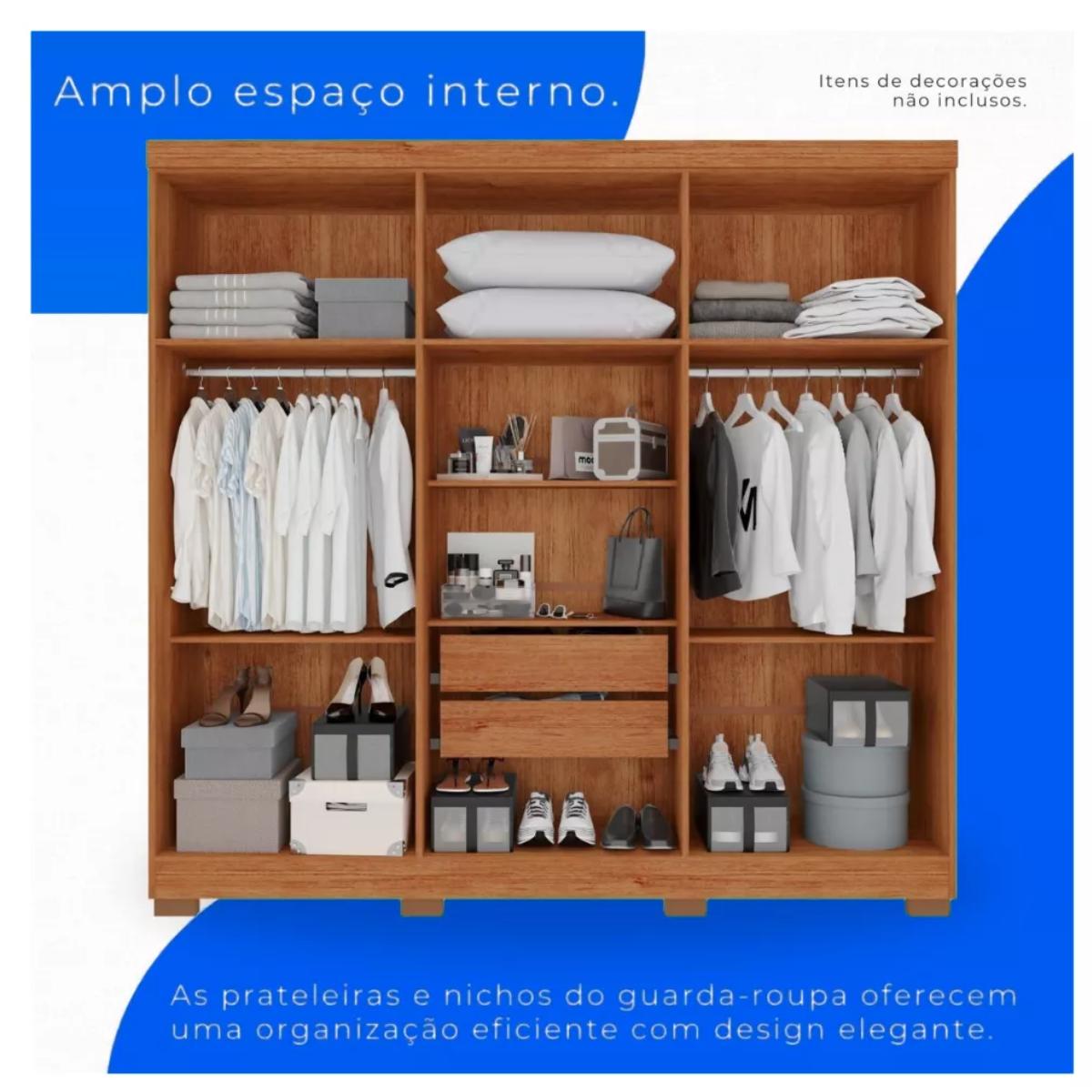 Guarda-Roupa Santorini 8 Portas 2 Gavetas
