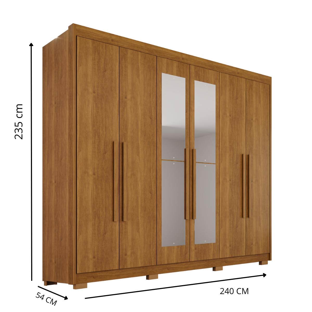 Guarda-Roupa Elegance Plus 6 Portas com Espelho