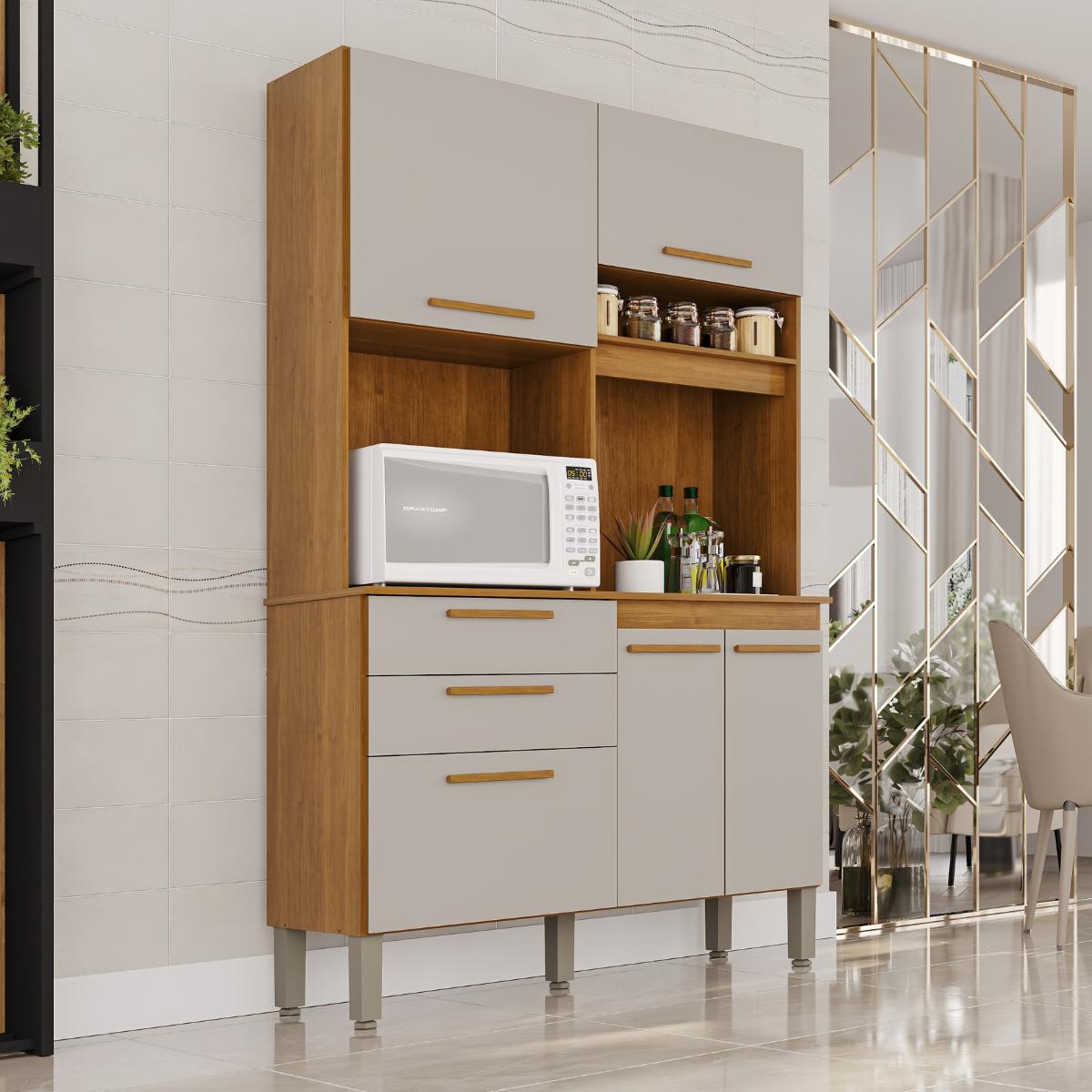 Armário De Cozinha Monâco 5 Portas e 2 Gavetas