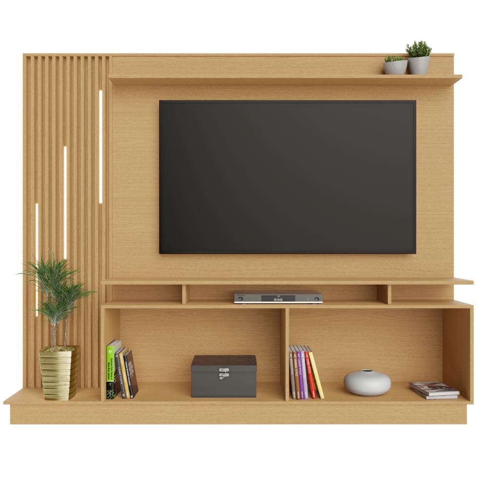 Home Grécia 189cm para TV até 65 Polegadas com LED e Ripado