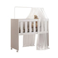 Mini Berço Maya | MDF | Rodízios Incluídos | Suporte para Mosquiteiro | Branco