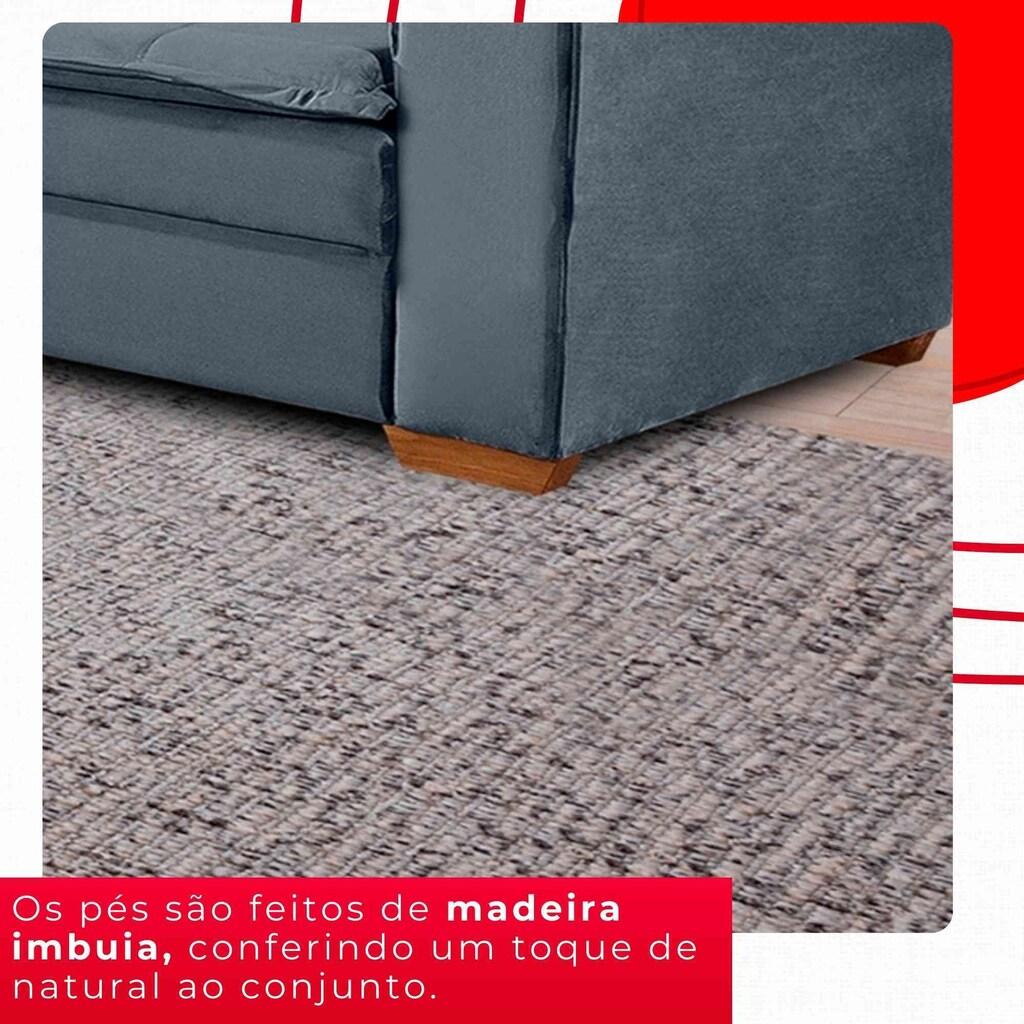 Sofá 2 Lugares Unique 1,60m | Revestimento Suede | Pés de Madeira