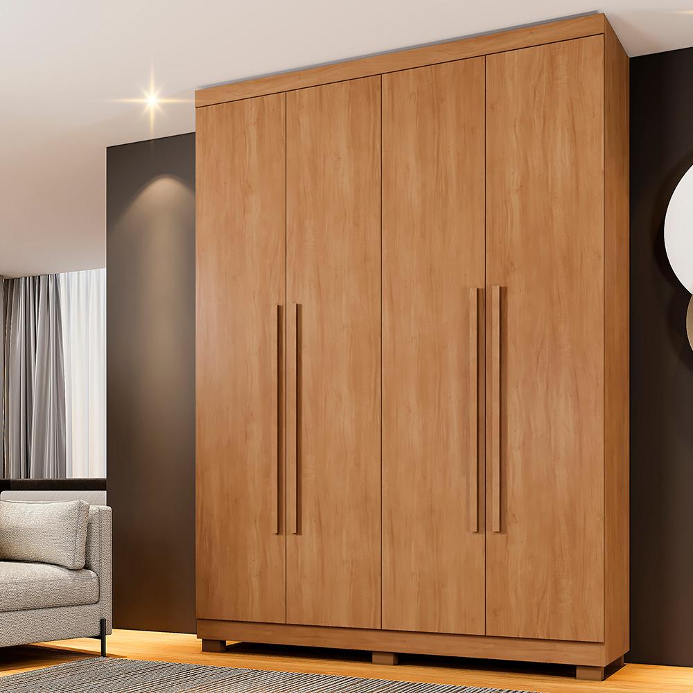 Guarda-Roupa New Supremo 4 Portas e 3 Gavetas - Cinamomo