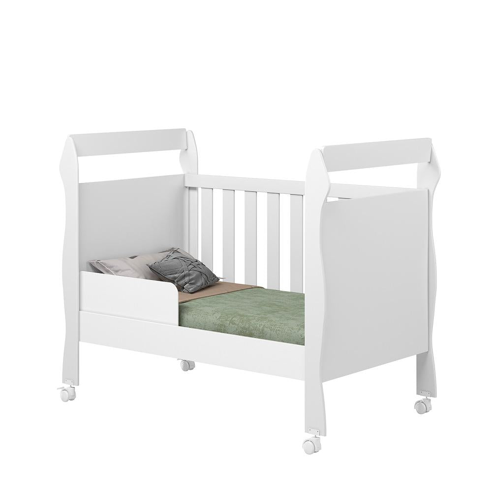 Mini Berço Americano 3 em 1 | Berço, Cama e Sofá | MDF | Branco
