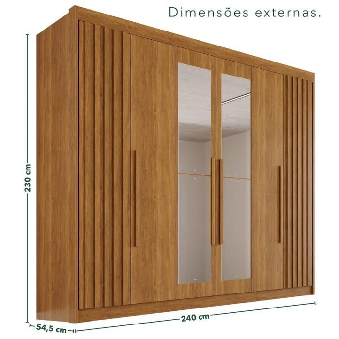 Guarda-Roupa Diamante Premium Com Espelhos