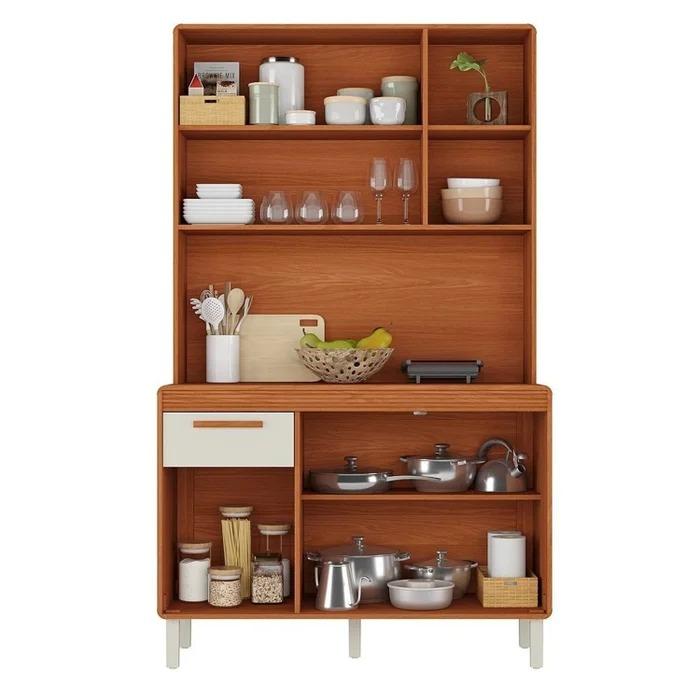Cozinha Compacta 5 Portas 1 Gaveta 120cm Com Nicho Dunas -  Itatiaia