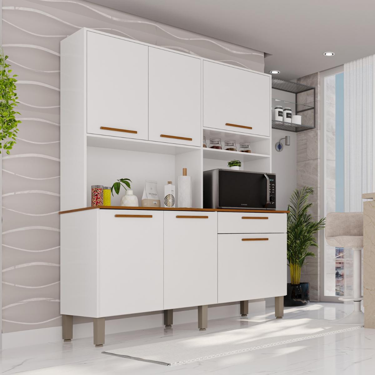 Armário de Cozinha Imperial 5 Portas 1 Porta Basculate 1 Gaveta