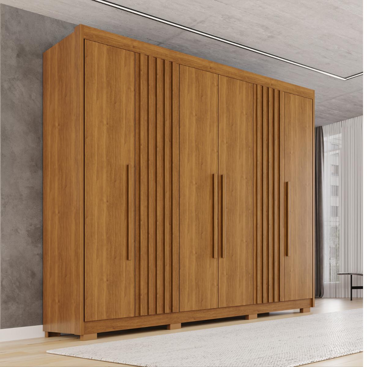 Guarda-Roupa  Diamante Ripado 6 Portas 6 Gavetas