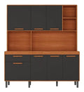 Cozinha Compacta 5 Portas 1 Gaveta 180cm Com Nicho Dunas - Itatiaia