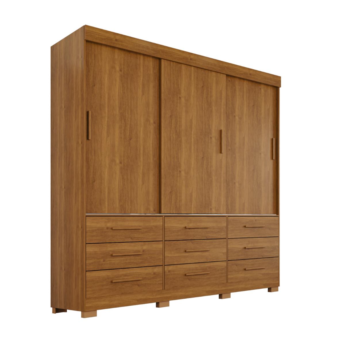 Guarda-Roupa Casal Montreal 3 Portas 9 gavetas