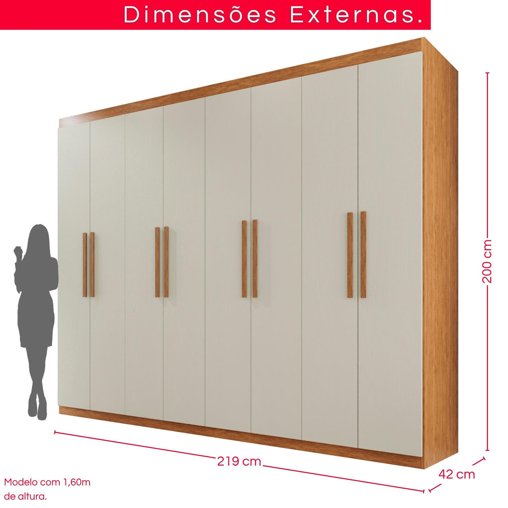Guarda-Roupa Casal  8 Portas e 4 Gavetas Herrera
