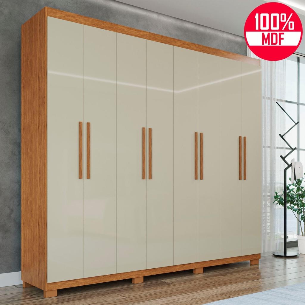 Guarda-Roupa Casal 100% MDF 8 Portas e 4 Gavetas Heros