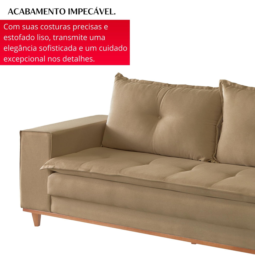 Sofá 2 Lugares Bellagio 2,00m | Revestimento Linho | Castor