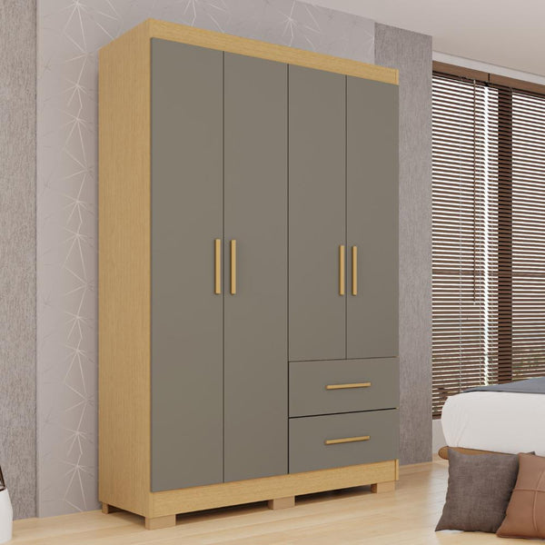 Guarda-Roupa Catar Premium 4 Portas 2 Gavetas