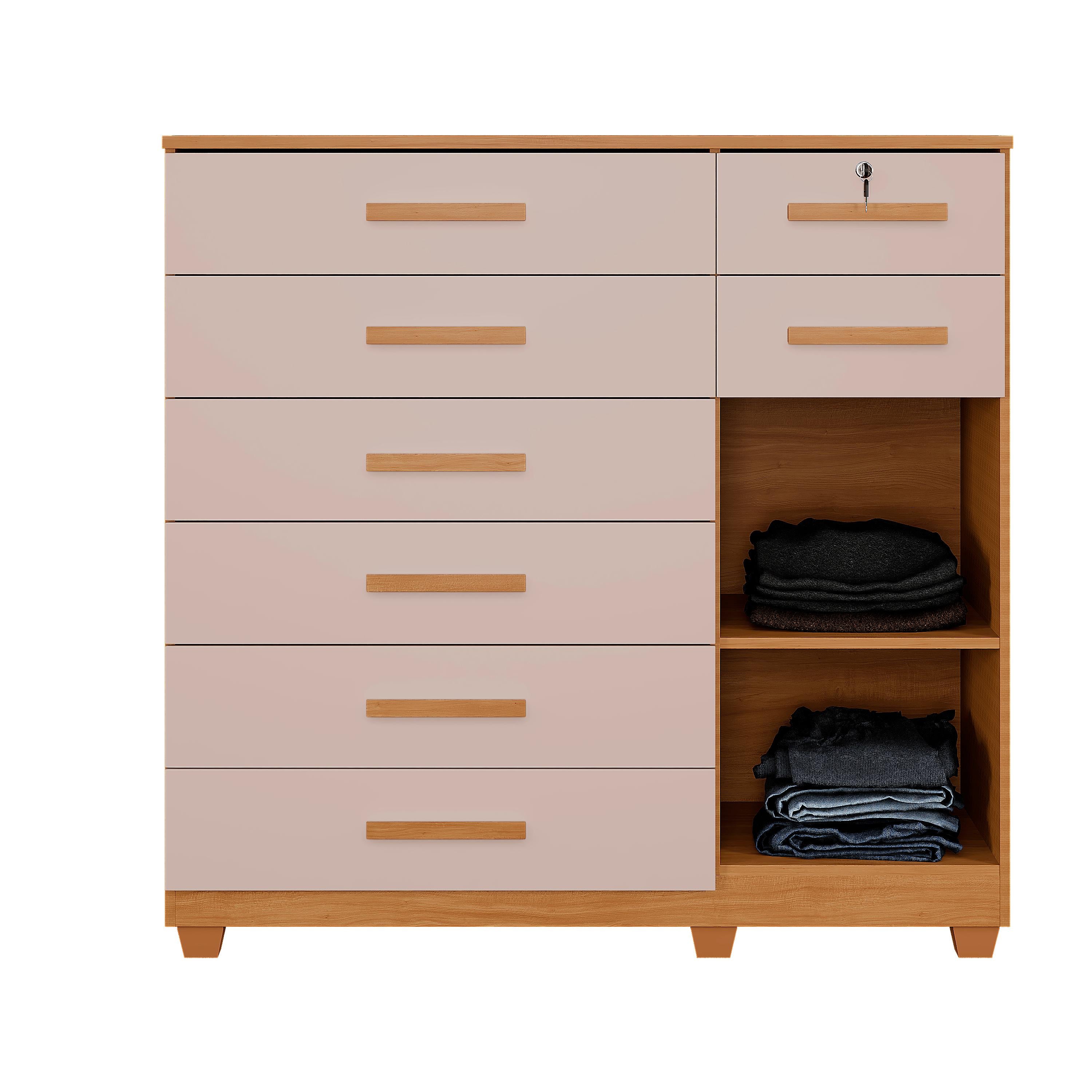 Cômoda Bela Plus 8 Gavetas e 1 Porta Cin/Off