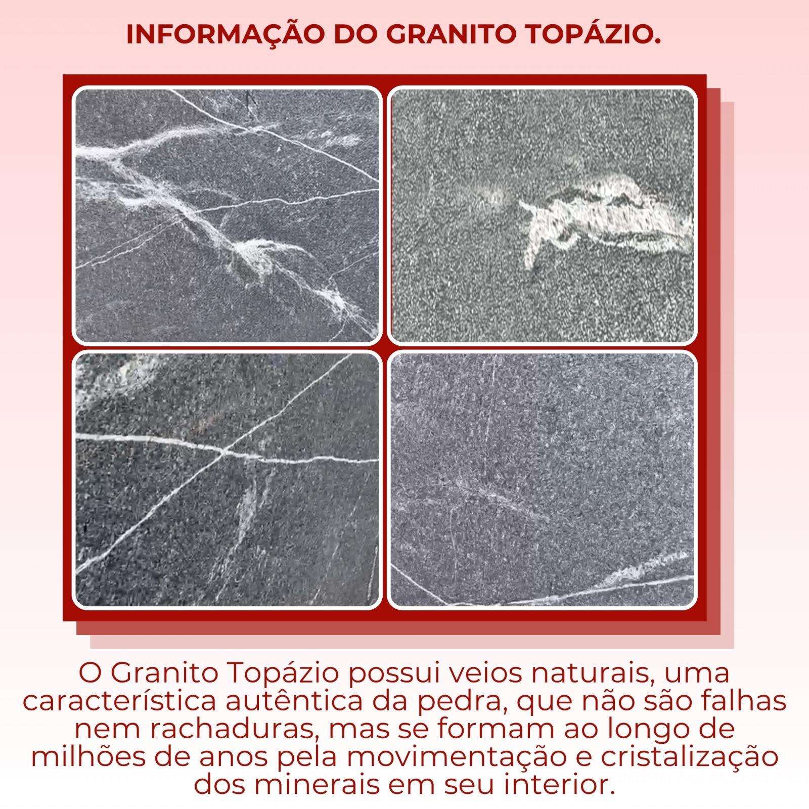 Mesa Helena – Tampo Granito Topázio 120x75cm
