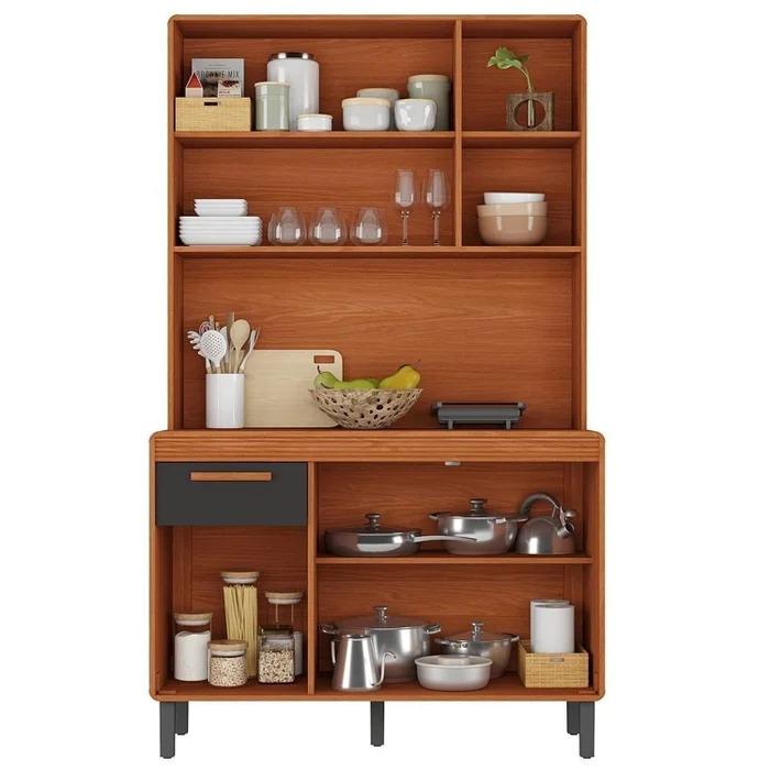 Cozinha Compacta 5 Portas 1 Gaveta 120cm Com Nicho Dunas -  Itatiaia