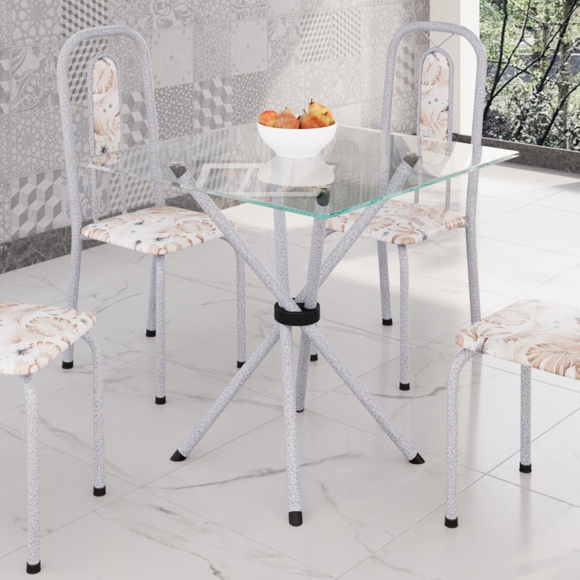 Mesa Isabel 048 – Tampo de Vidro Incolor 70x70cm
