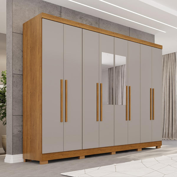 Guarda-Roupa Santorini 8 Portas 2 Gavetas com Espelho