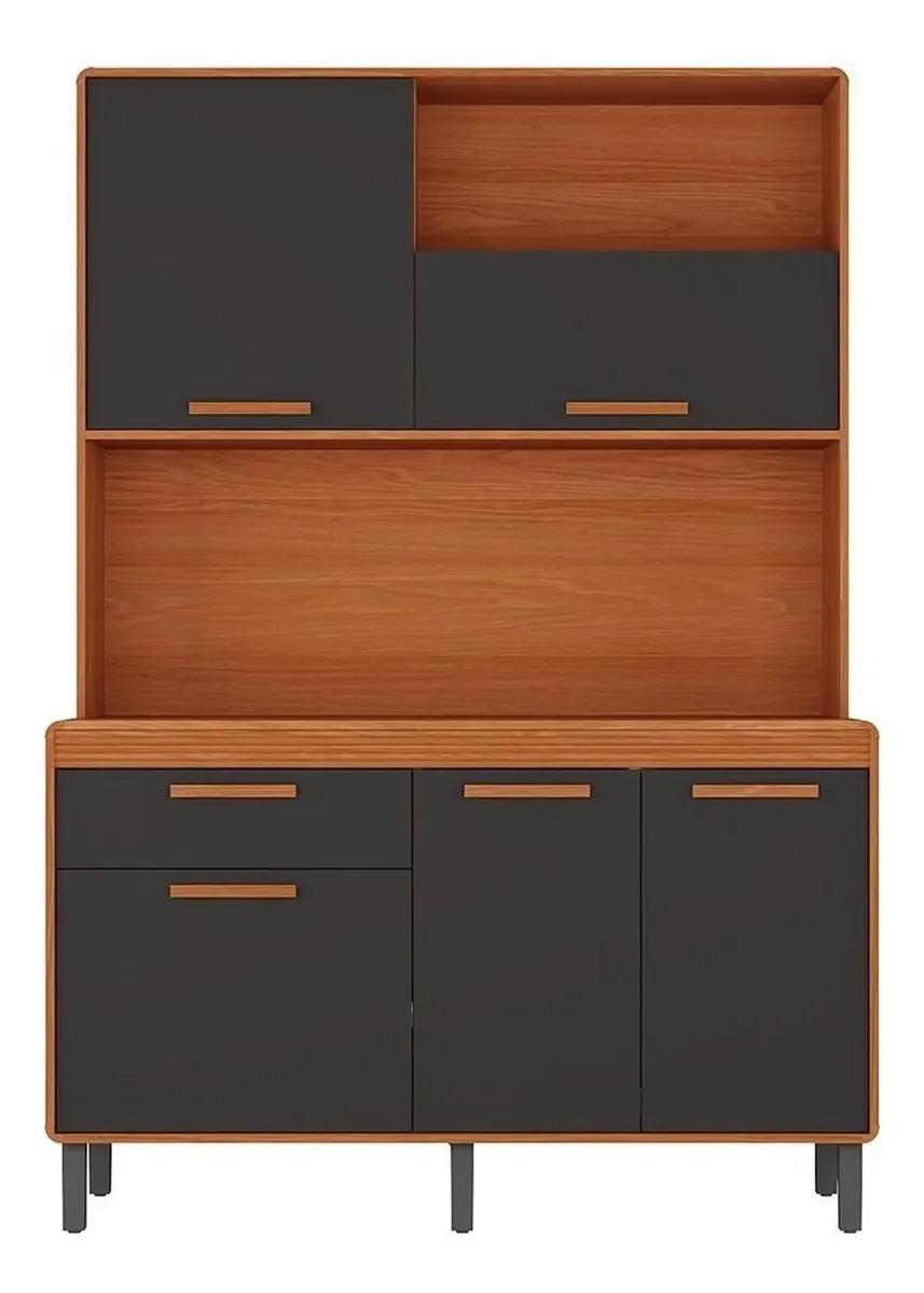 Cozinha Compacta 5 Portas 1 Gaveta 140cm Com Nicho Dunas - Itatiaia