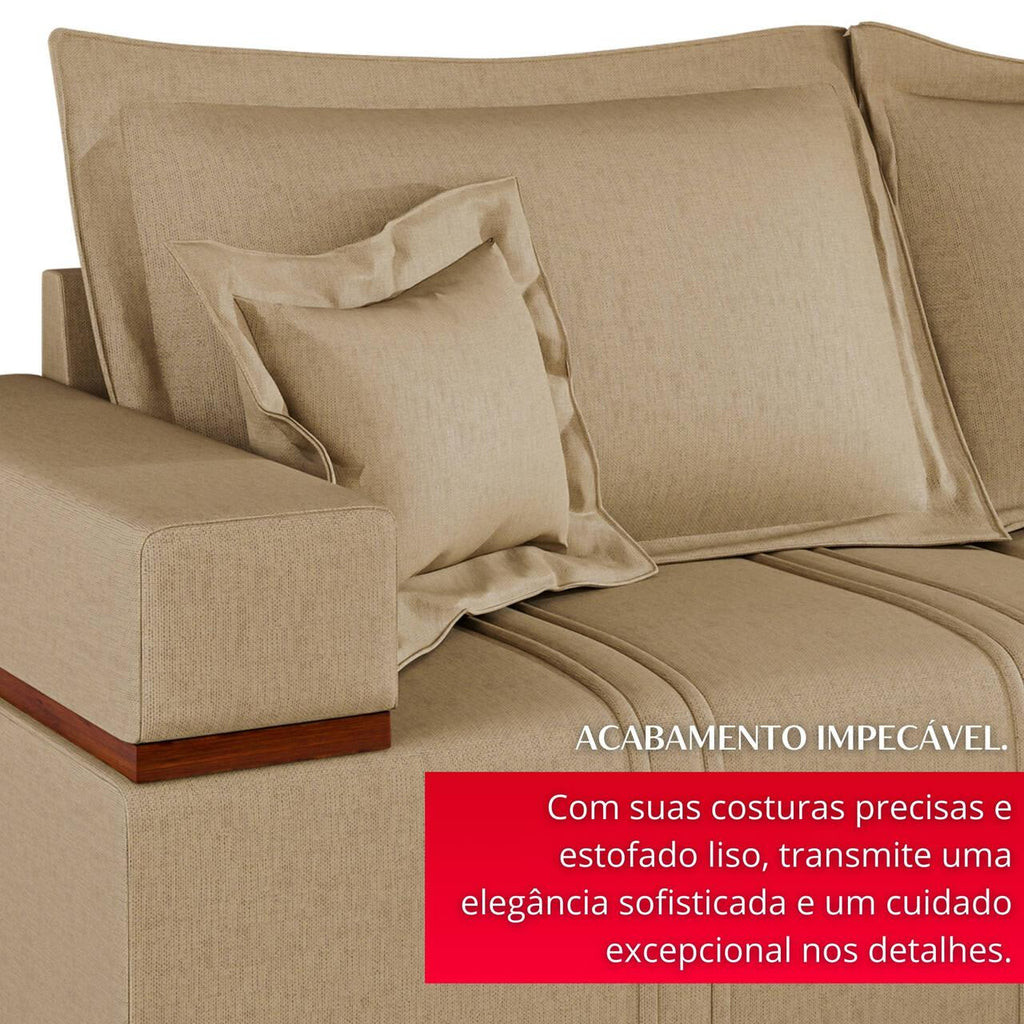 Sofá 2 Lugares Bellagio 2,00m | Revestimento Linho | Castor