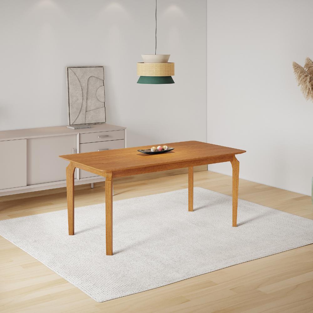 Mesa de Jantar Lyz 180x90 Tampo Amadeirado em MDF