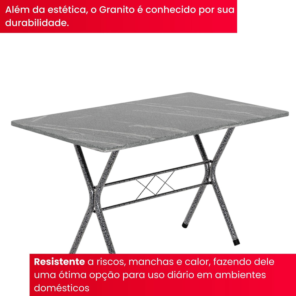 Mesa Helena – Tampo Granito Topázio 120x75cm