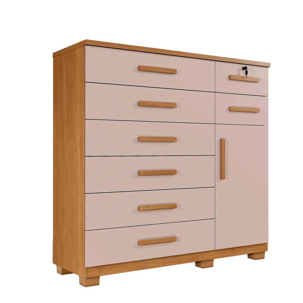Cômoda Bela Plus 8 Gavetas e 1 Porta Cin/Off