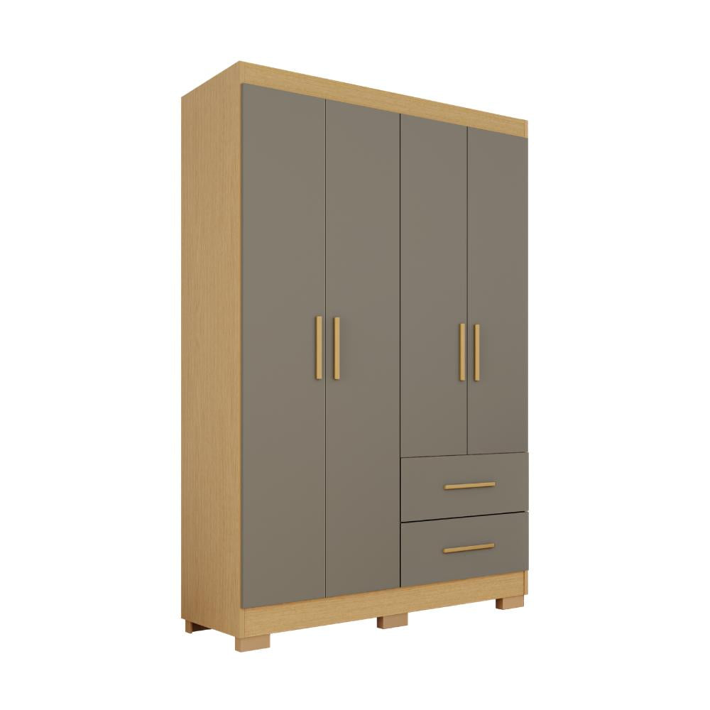Guarda-Roupa Catar Premium 4 Portas 2 Gavetas