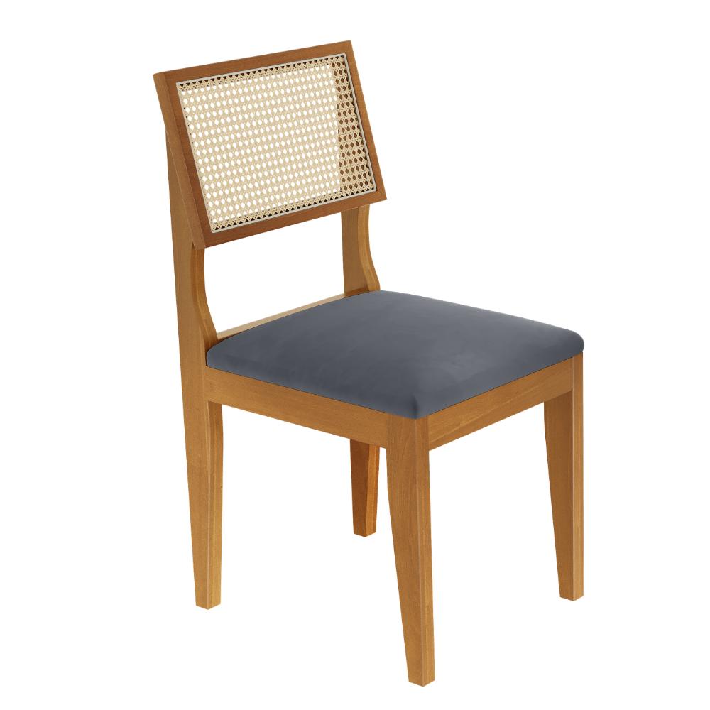 Mesa de Jantar Lorena Tampo Cinamomo 160×80 6 Cadeiras Turmalina
