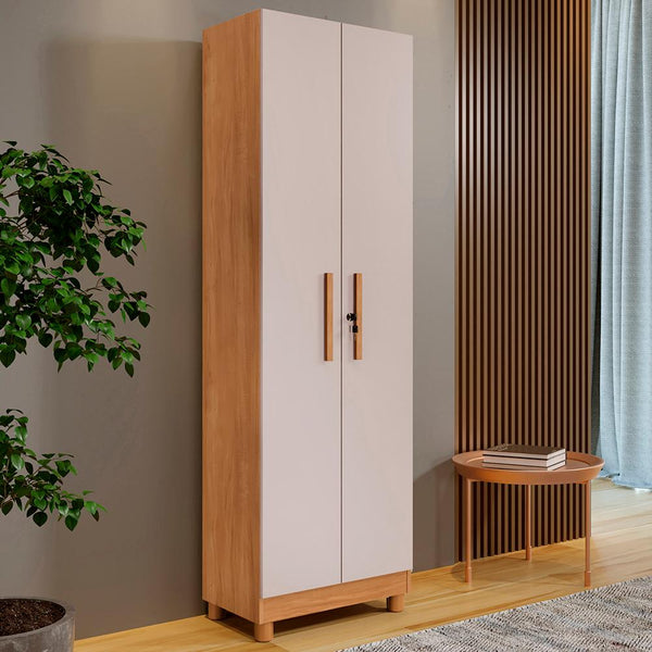 Armário Multiuso Versátil 2 Portas - Cinamomo/Off