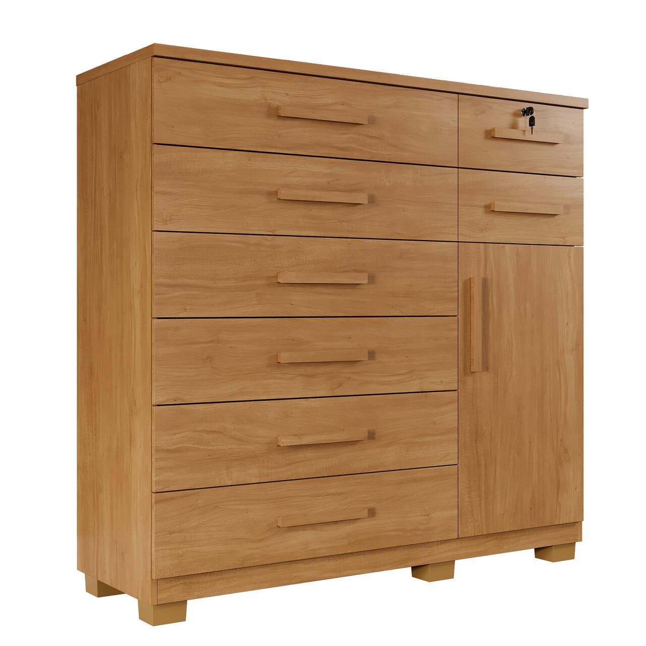 Cômoda Bela Plus 8 Gavetas e 1 Porta Cinamomo