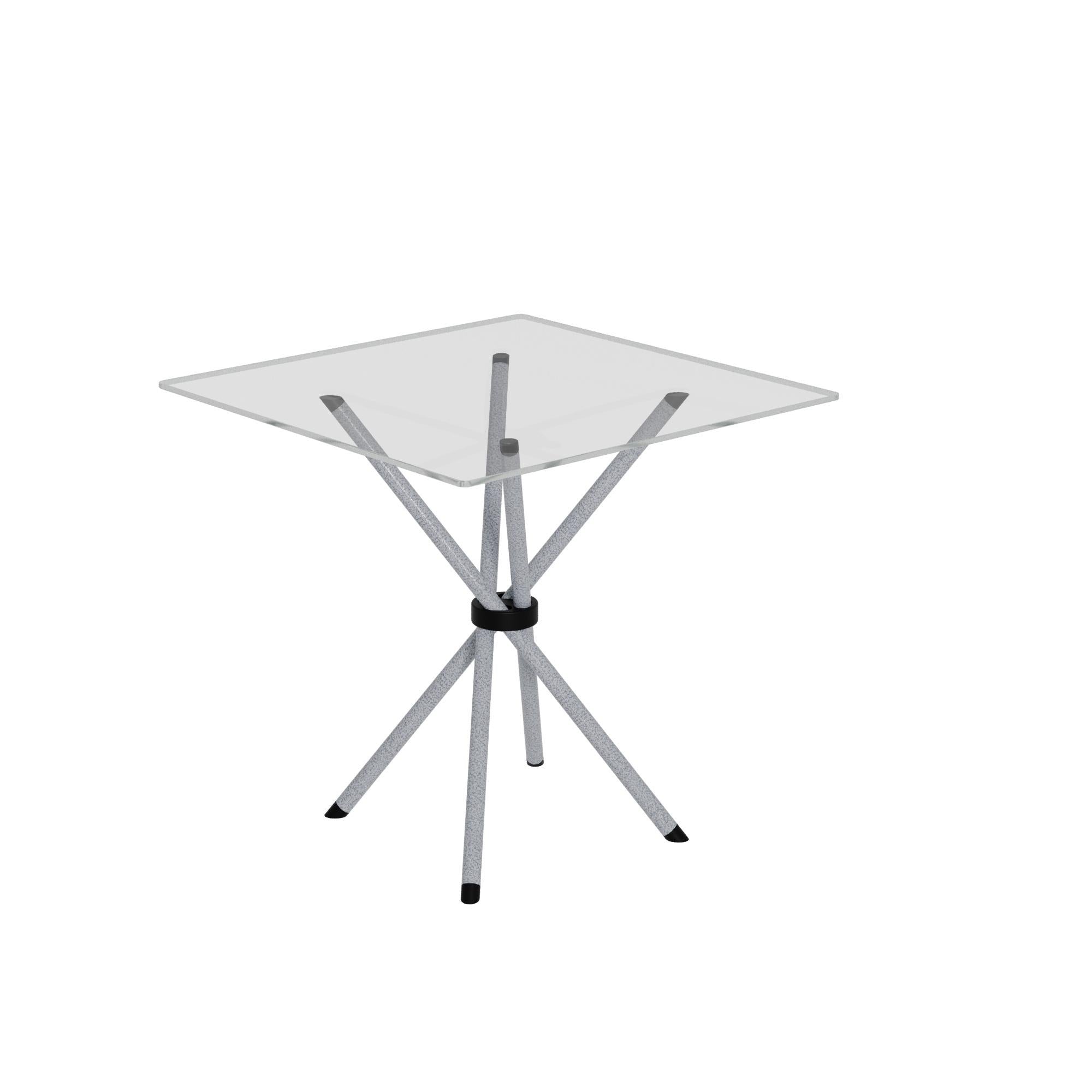 Mesa Isabel 048 – Tampo de Vidro Incolor 70x70cm