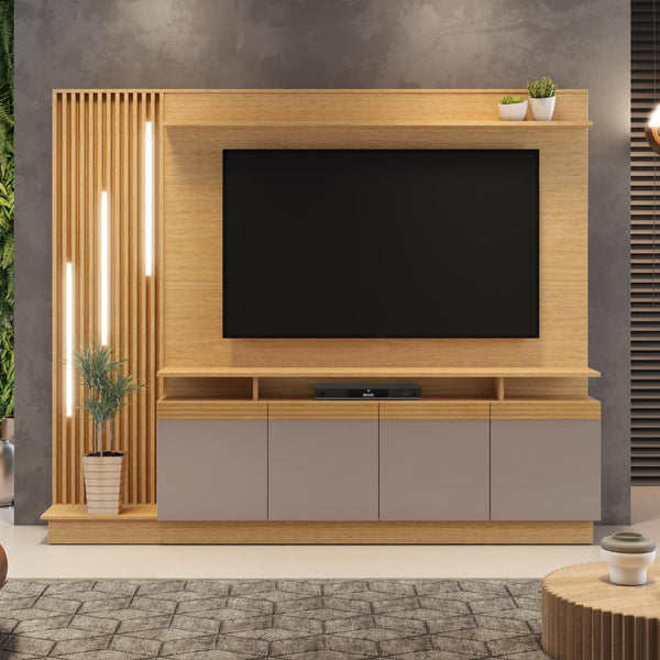 Home Grécia 189cm para TV até 65 Polegadas com LED e Ripado