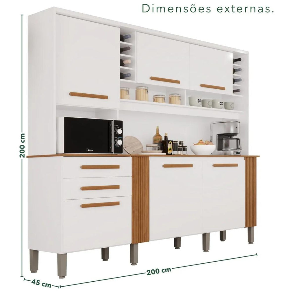 Armário Madeira Kit Palazzo MDP 2,00m