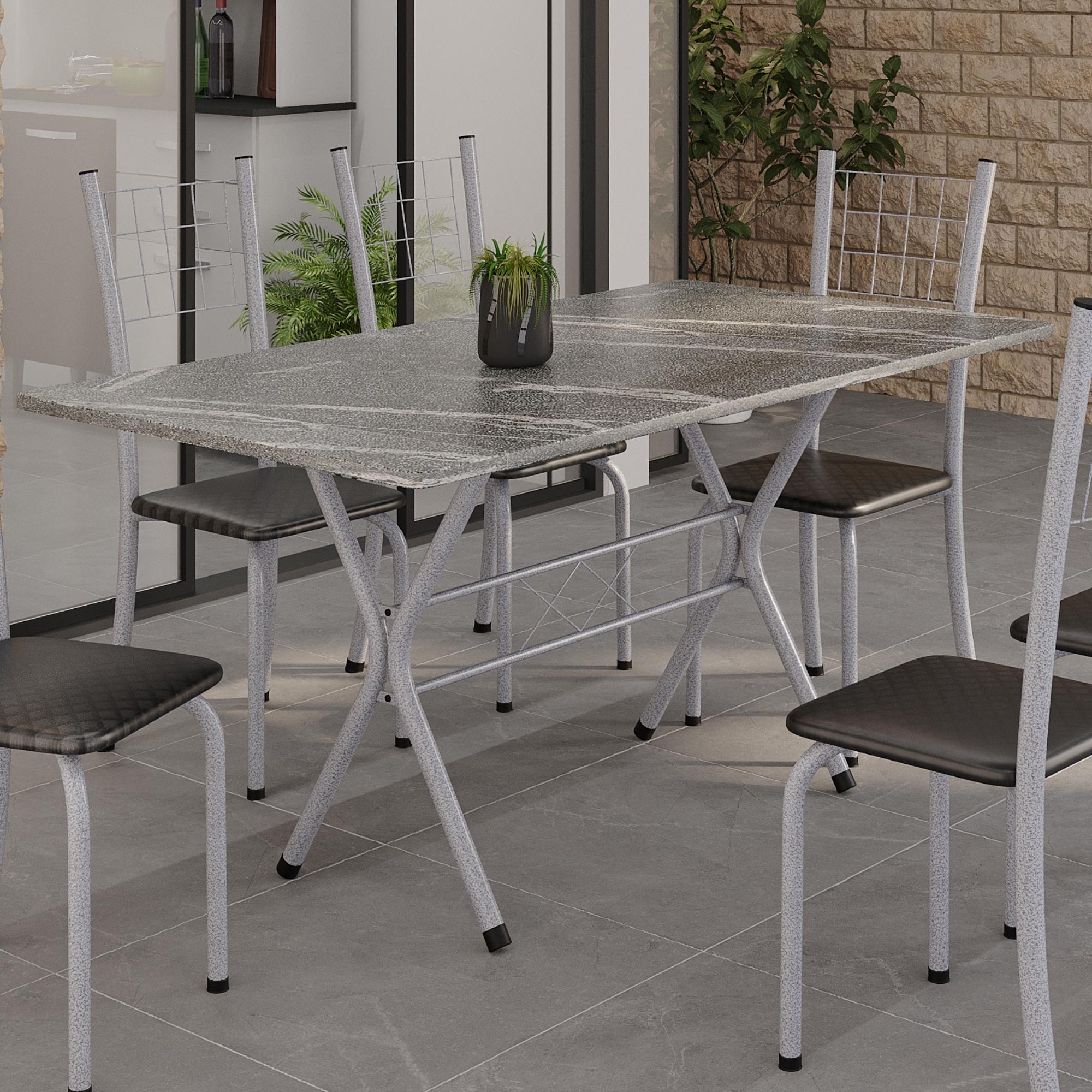 Mesa Helena – Tampo Granito Ocre 140x75cm