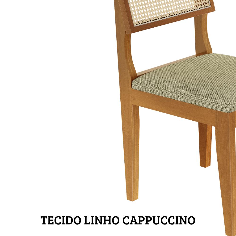 Mesa de Jantar Lyz 160x80 MDF e  6  Cadeiras Turmalina